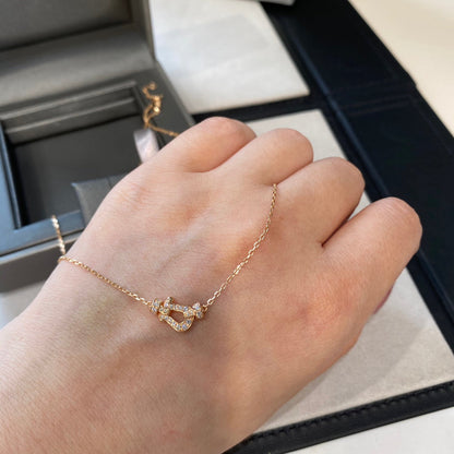 [⭐Maelin]FORCE 10 DIAMOND PINK GOLD NECKLACE MINI MODEL