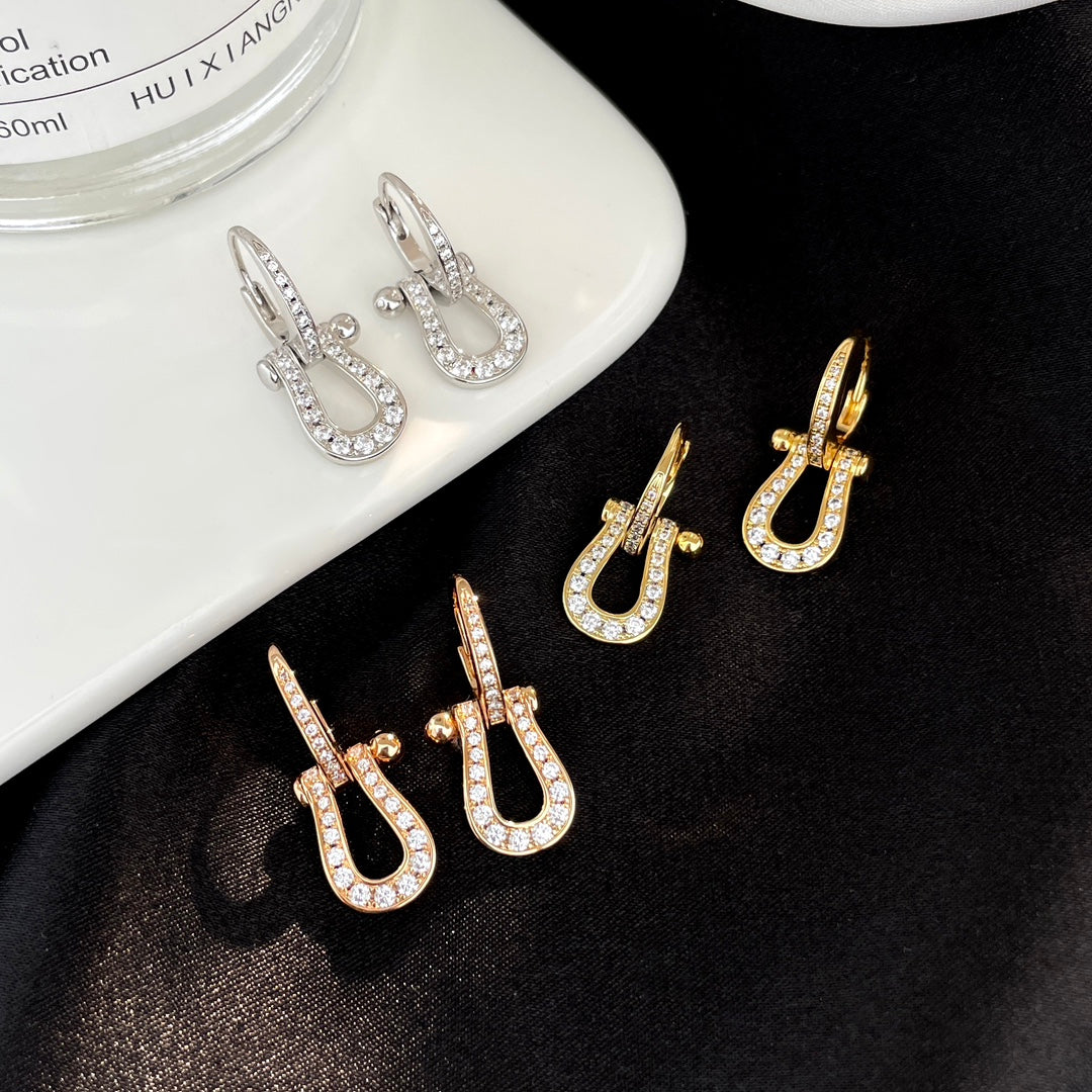 [⭐Maelin]FORCE 10 FULL DIAMOND DROP EARRINGS MEDIUM MODEL