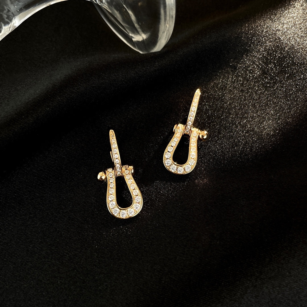 [⭐Maelin]FORCE 10 FULL DIAMOND DROP EARRINGS MEDIUM MODEL