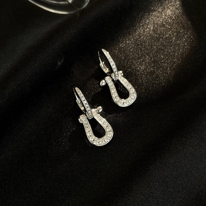 [⭐Maelin]FORCE 10 FULL DIAMOND DROP EARRINGS MEDIUM MODEL