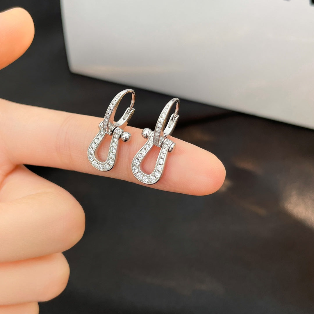 [⭐Maelin]FORCE 10 FULL DIAMOND DROP EARRINGS MEDIUM MODEL