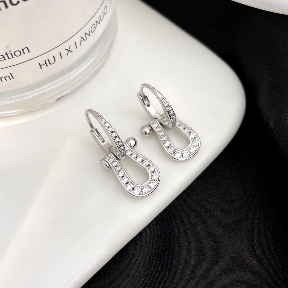 [⭐Maelin]FORCE 10 FULL DIAMOND DROP EARRINGS MEDIUM MODEL