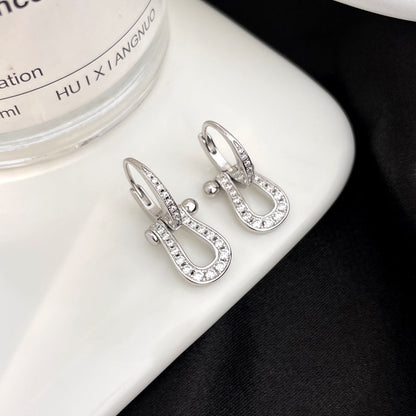 [⭐Maelin]FORCE 10 FULL DIAMOND DROP EARRINGS MEDIUM MODEL
