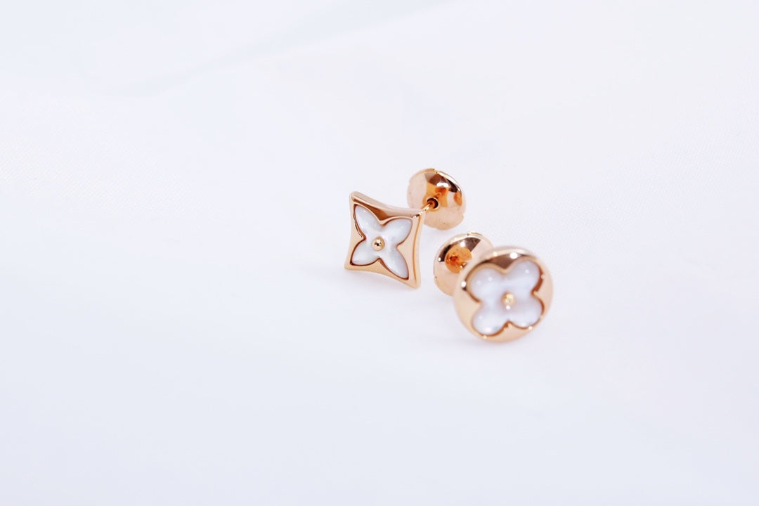 [⭐Maelin]STAR AND SUN PINK GOLD MOP STUD EARRINGS