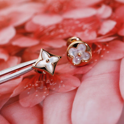 [⭐Maelin]STAR AND SUN PINK GOLD MOP STUD EARRINGS