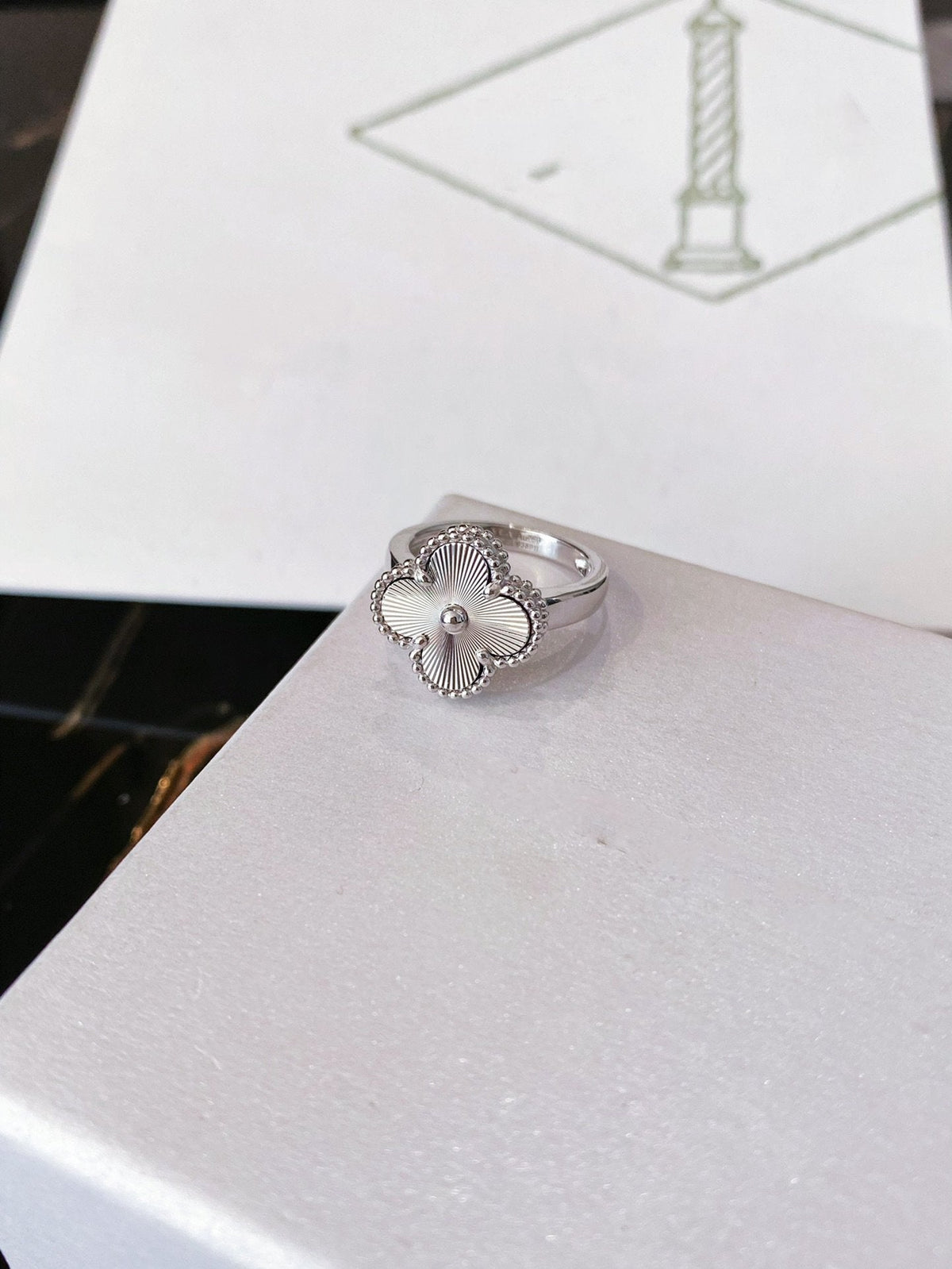 [⭐Maelin]CLOVER SILVER RING