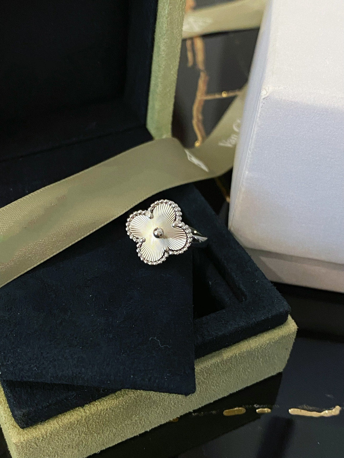 [⭐Maelin]CLOVER SILVER RING