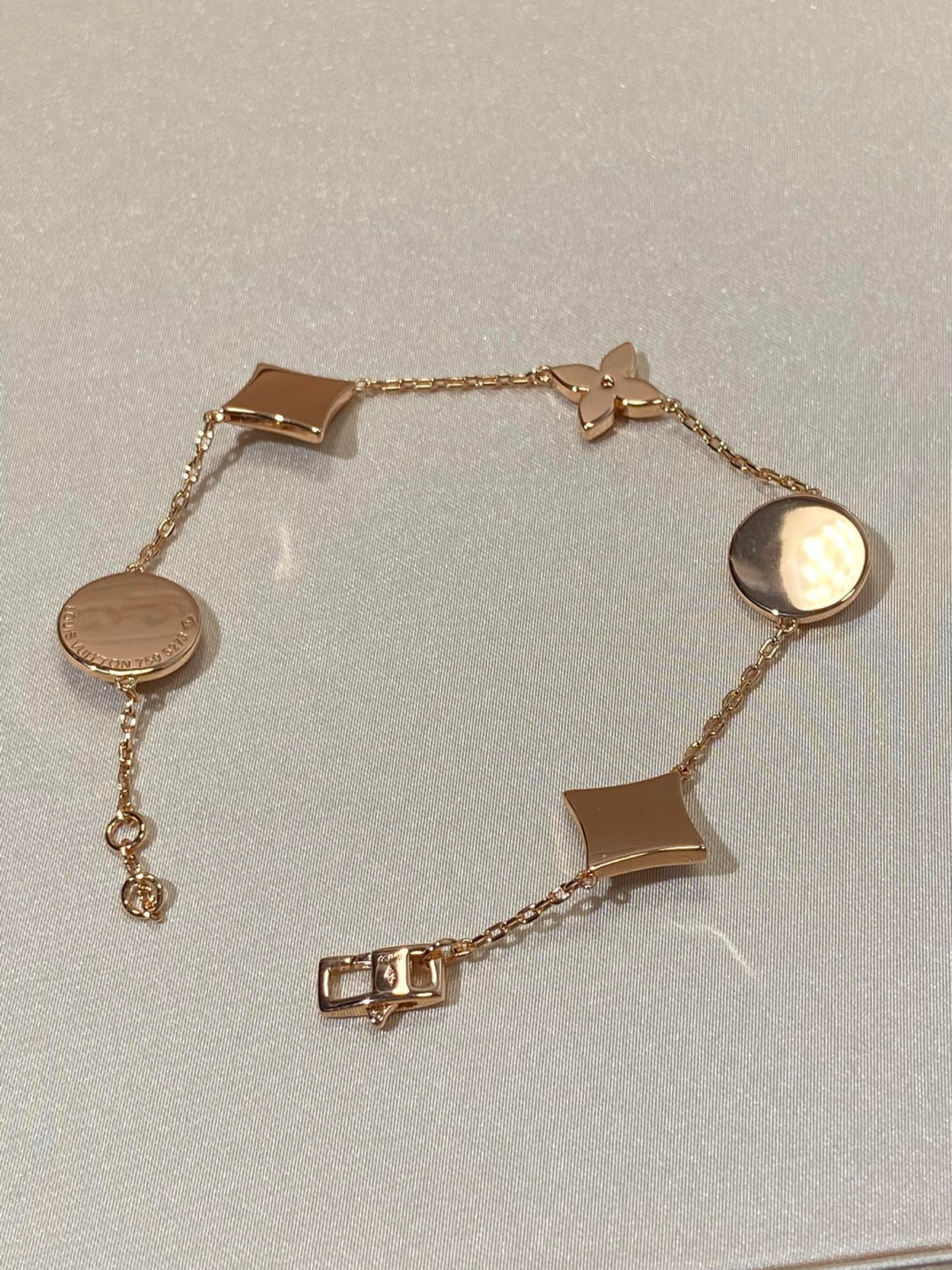 [⭐Maelin]STAR AND SUN 5 MOTIF MOP PINK GOLD BRACELET