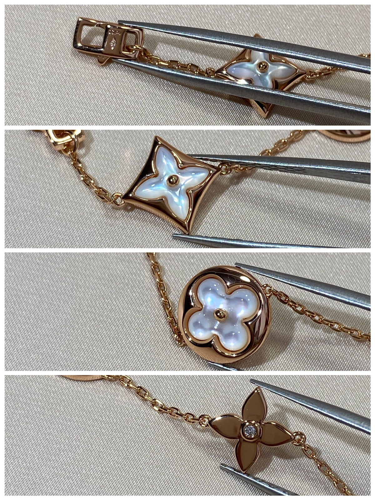 [⭐Maelin]STAR AND SUN 5 MOTIF MOP PINK GOLD BRACELET