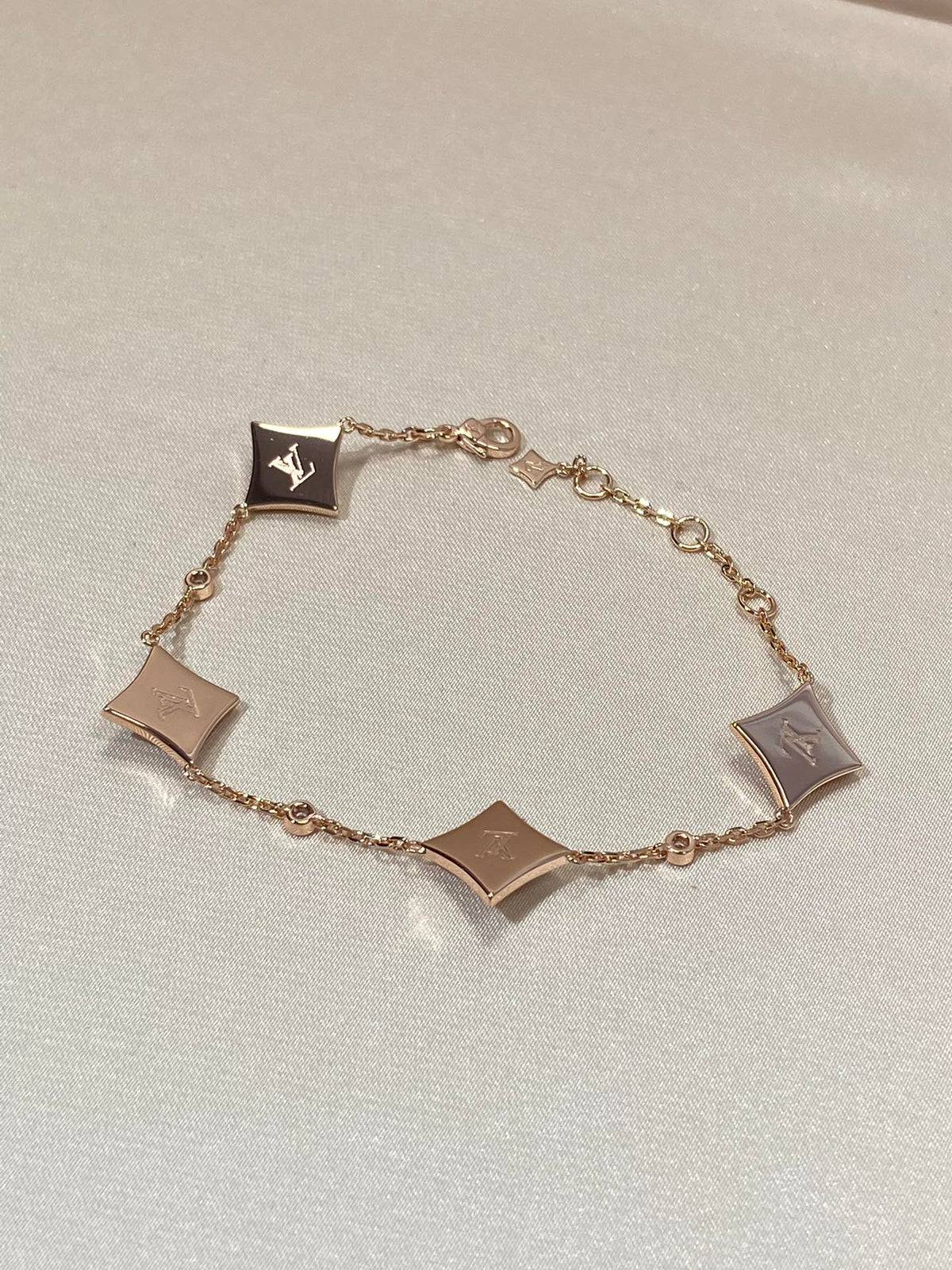[⭐Maelin]STAR 4 MOTIF MOP DIAMOND PINK GOLD BRACELET