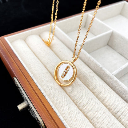 [⭐Maelin]Demo MOVE MOP PINK GOLD NECKLACE