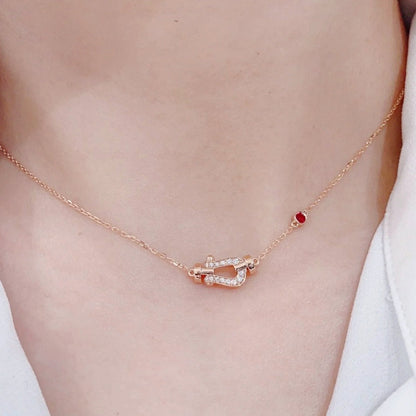 [⭐Maelin]FORCE 10 DIAMOND PINK GOLD NECKLACE