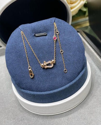 [⭐Maelin]FORCE 10 DIAMOND PINK GOLD NECKLACE