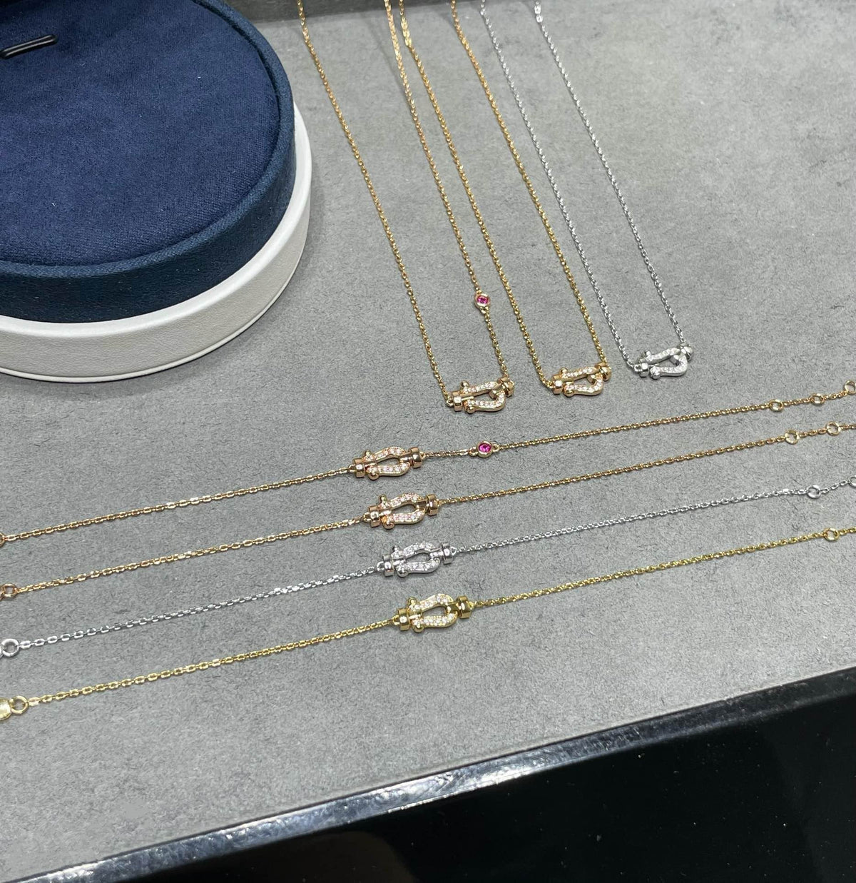 [⭐Maelin]FORCE 10 DIAMOND PINK GOLD NECKLACE