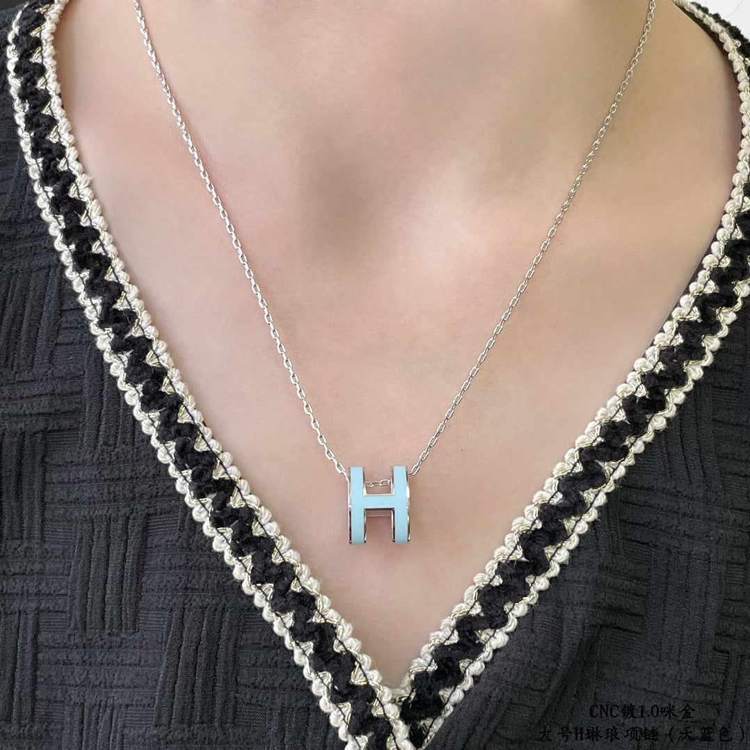 [⭐Maelin]POP H SKY BLUE NECKLACE