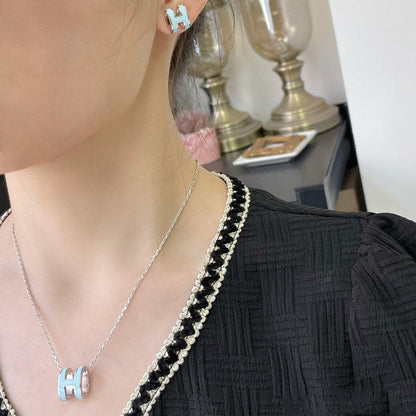[⭐Maelin]POP H SKY BLUE NECKLACE