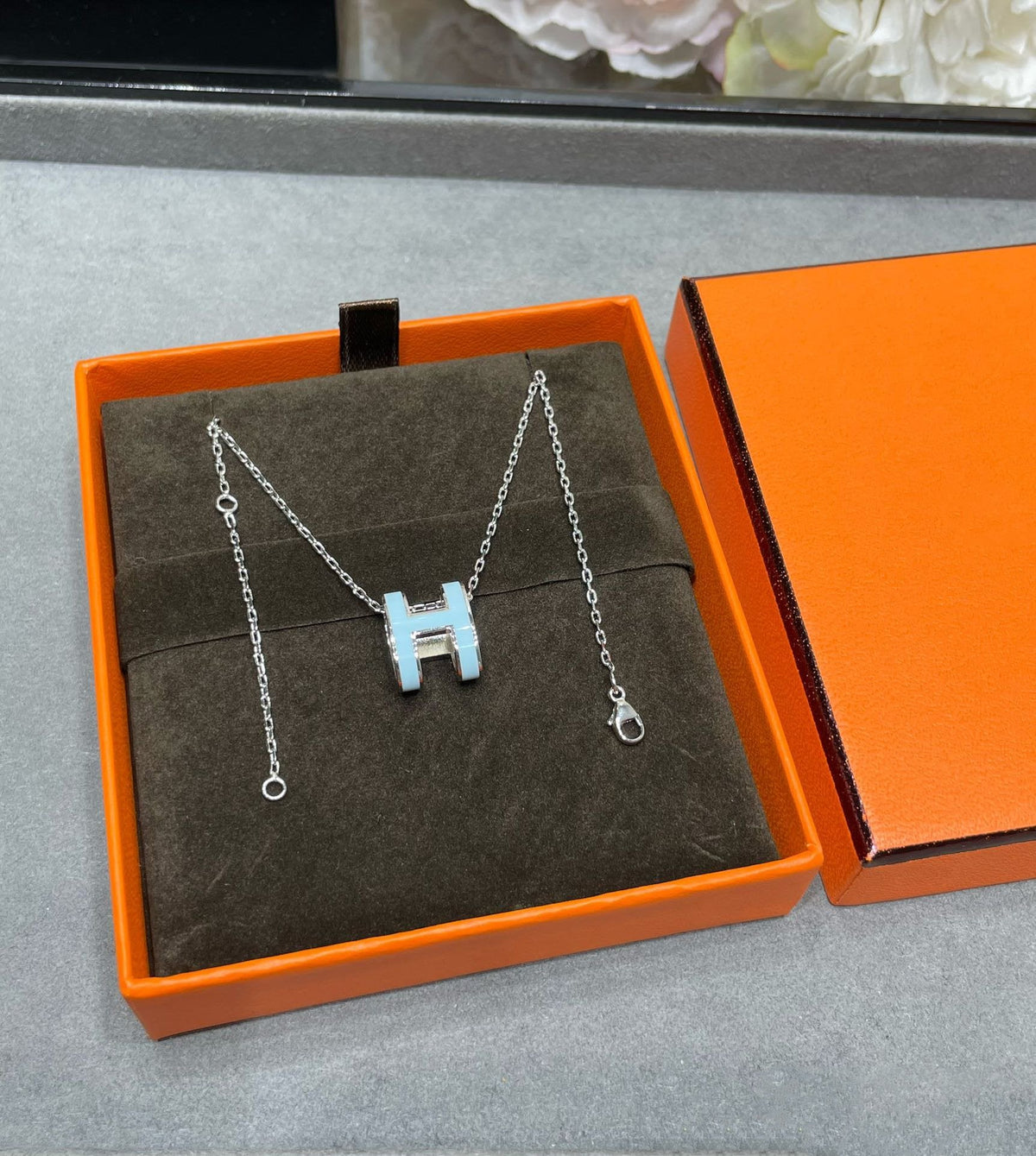 [⭐Maelin]POP H SKY BLUE NECKLACE