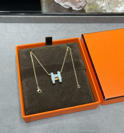 [⭐Maelin]POP H SKY BLUE NECKLACE