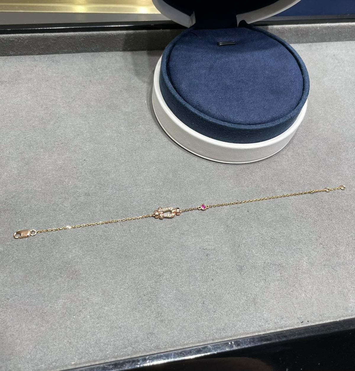 [⭐Maelin]FORCE 10 DIAMOND CHAIN LINK PINK GOLD BRACELET