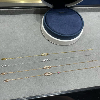 [⭐Maelin]FORCE 10 DIAMOND CHAIN LINK PINK GOLD BRACELET