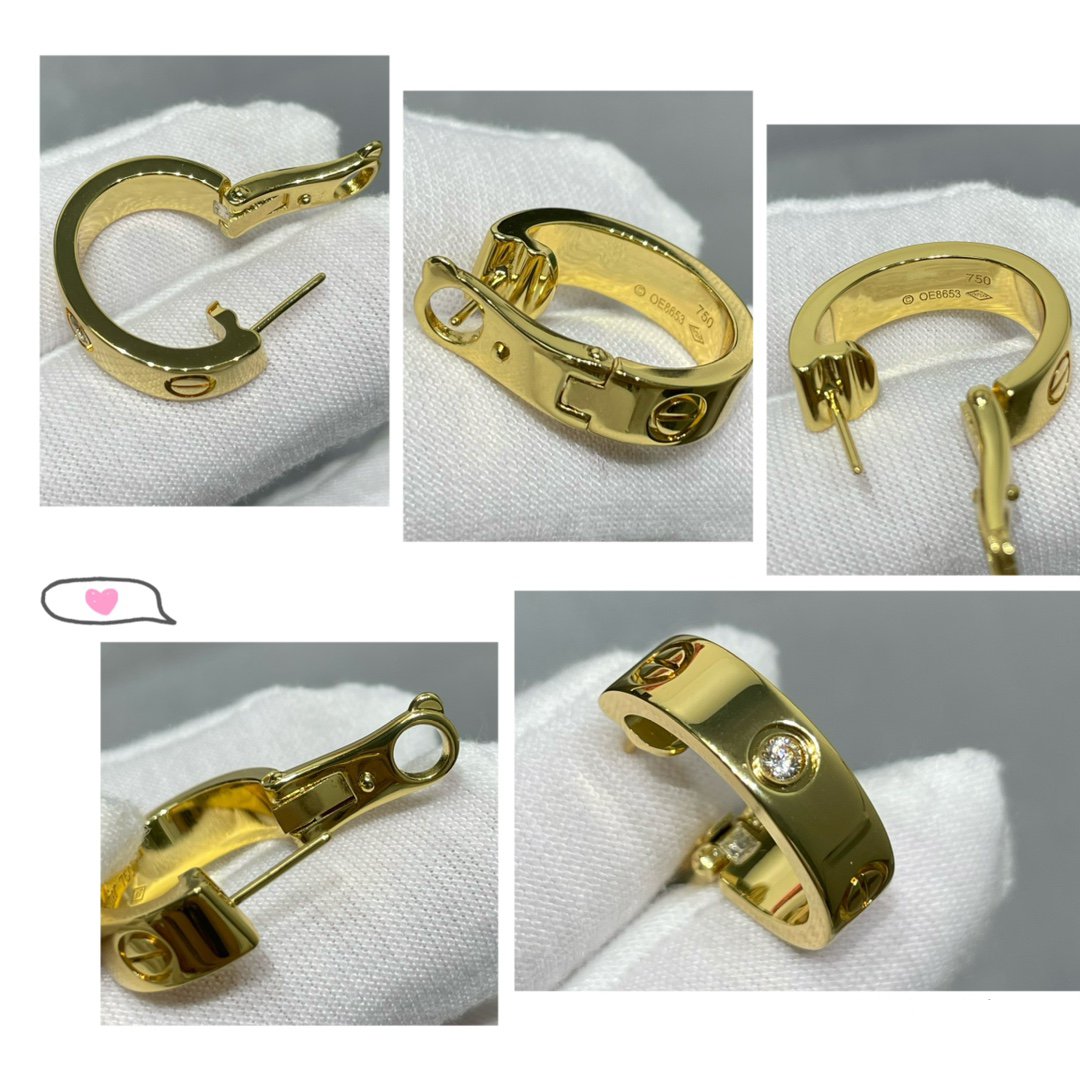 [⭐Maelin]LOVE 5.5MM 1 DIAMOND EARRINGS