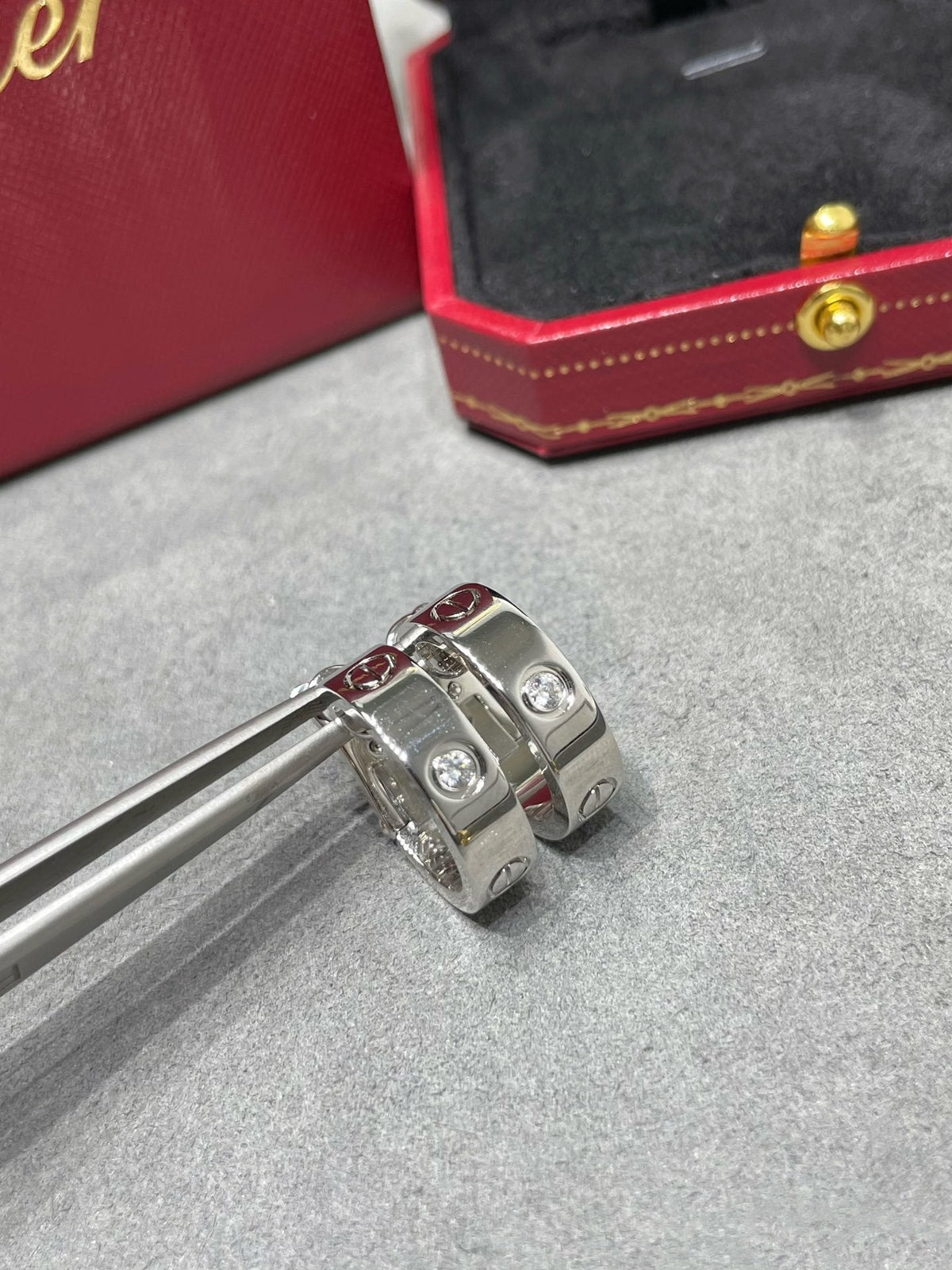 [⭐Maelin]LOVE 5.5MM 1 DIAMOND EARRINGS