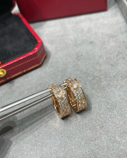 [⭐Maelin]LOVE 5.5MM DIAMOND PAVED EARRINGS