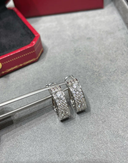 [⭐Maelin]LOVE 5.5MM DIAMOND PAVED EARRINGS