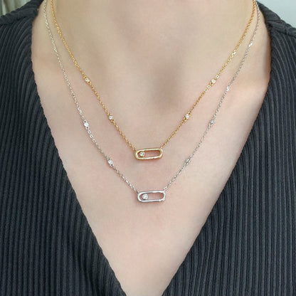 [⭐Maelin]MOVE UNO DIAMOND NECKLACE