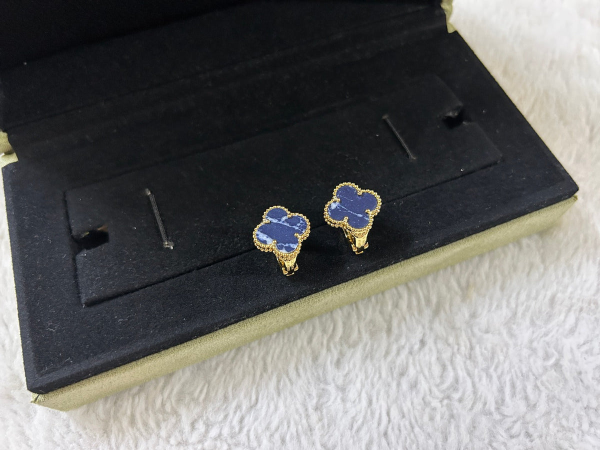 [⭐Maelin]CLOVER PIETERSITE MEDIUM STUD EARRINGS