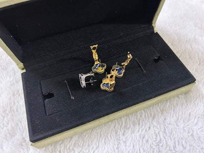 [⭐Maelin]CLOVER PIETERSITE MEDIUM STUD EARRINGS