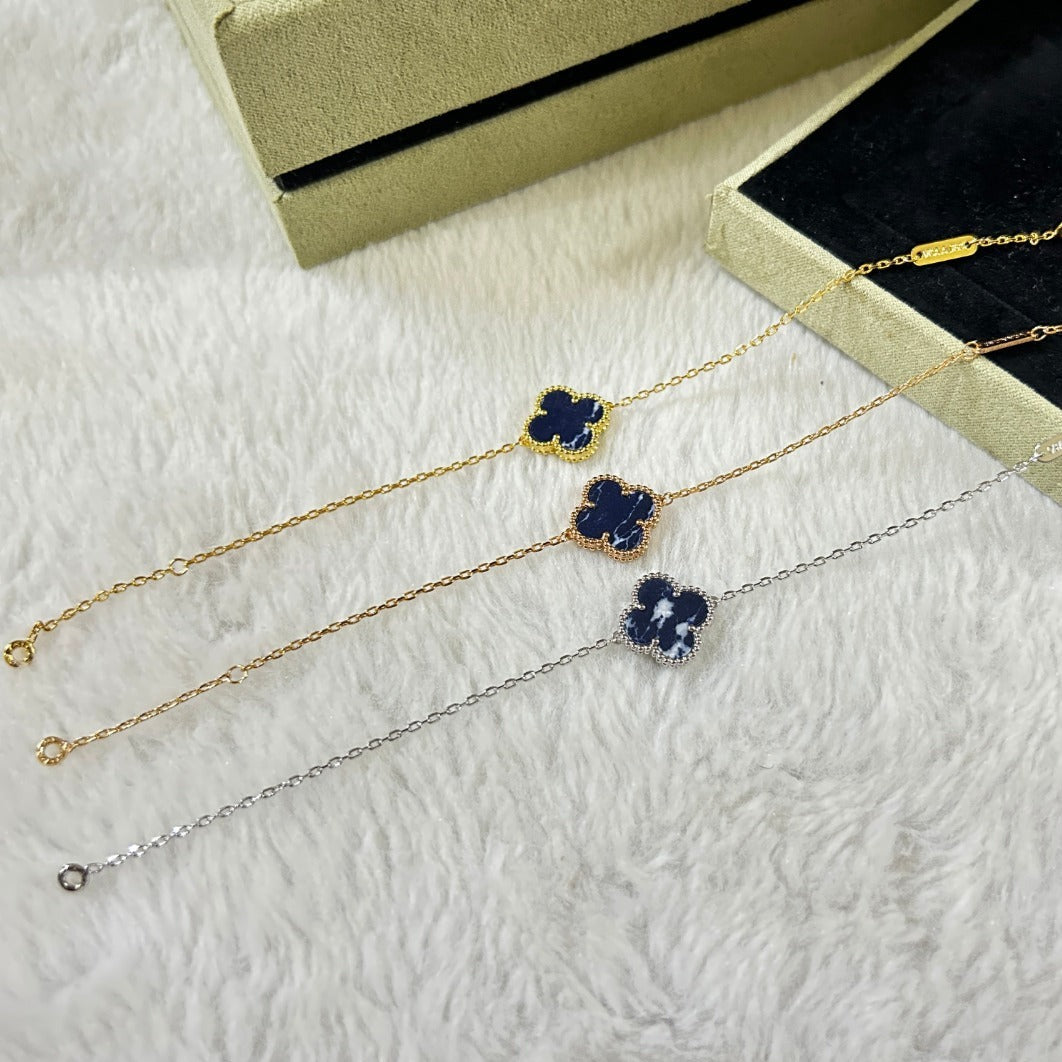 [⭐Maelin]CLOVER 1 MOTIF PIETERSITE BRACELET