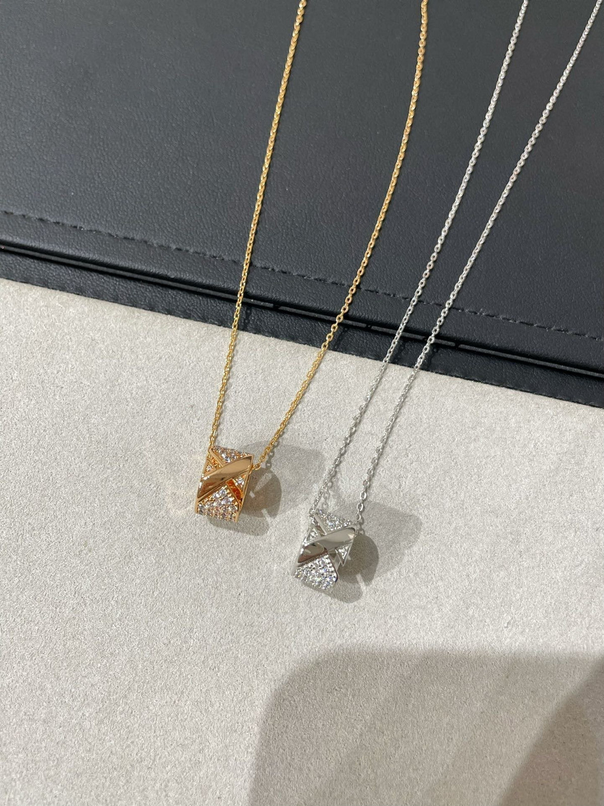 [⭐Maelin]LIENS EVIDENCE DIAMOND PAVED NECKLACE