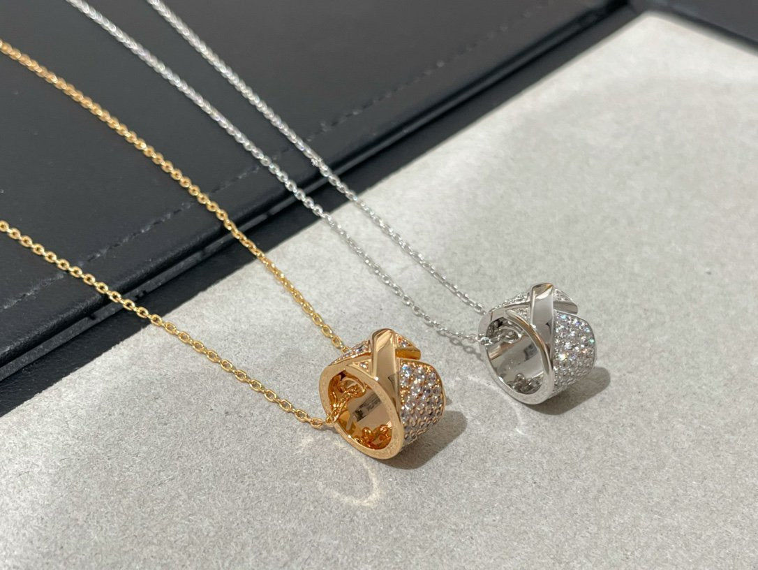 [⭐Maelin]LIENS EVIDENCE DIAMOND PAVED NECKLACE