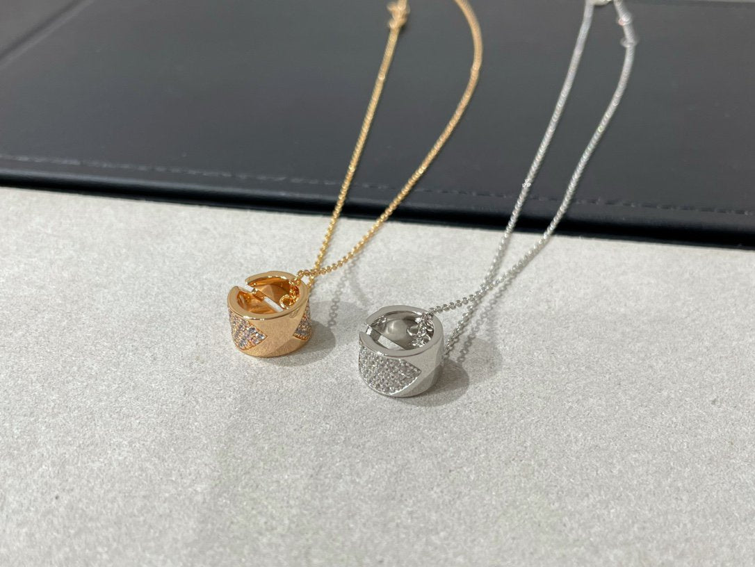 [⭐Maelin]LIENS EVIDENCE DIAMOND PAVED NECKLACE