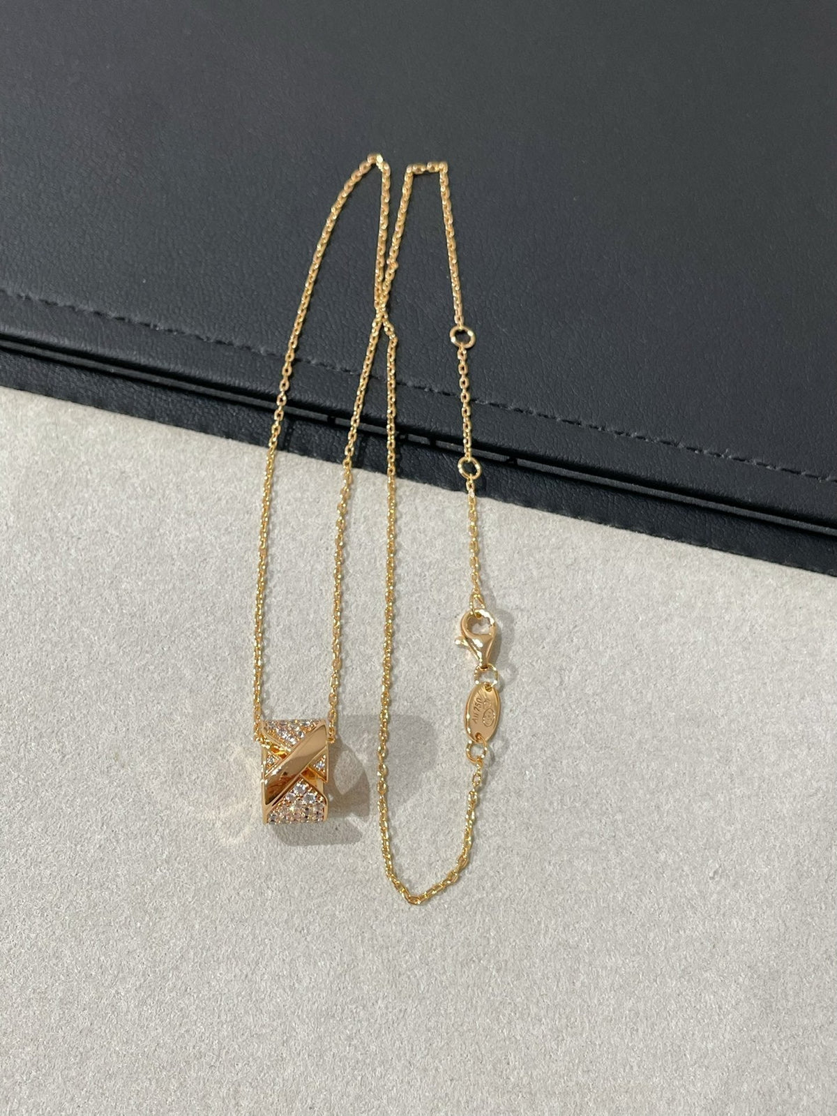 [⭐Maelin]LIENS EVIDENCE DIAMOND PAVED NECKLACE