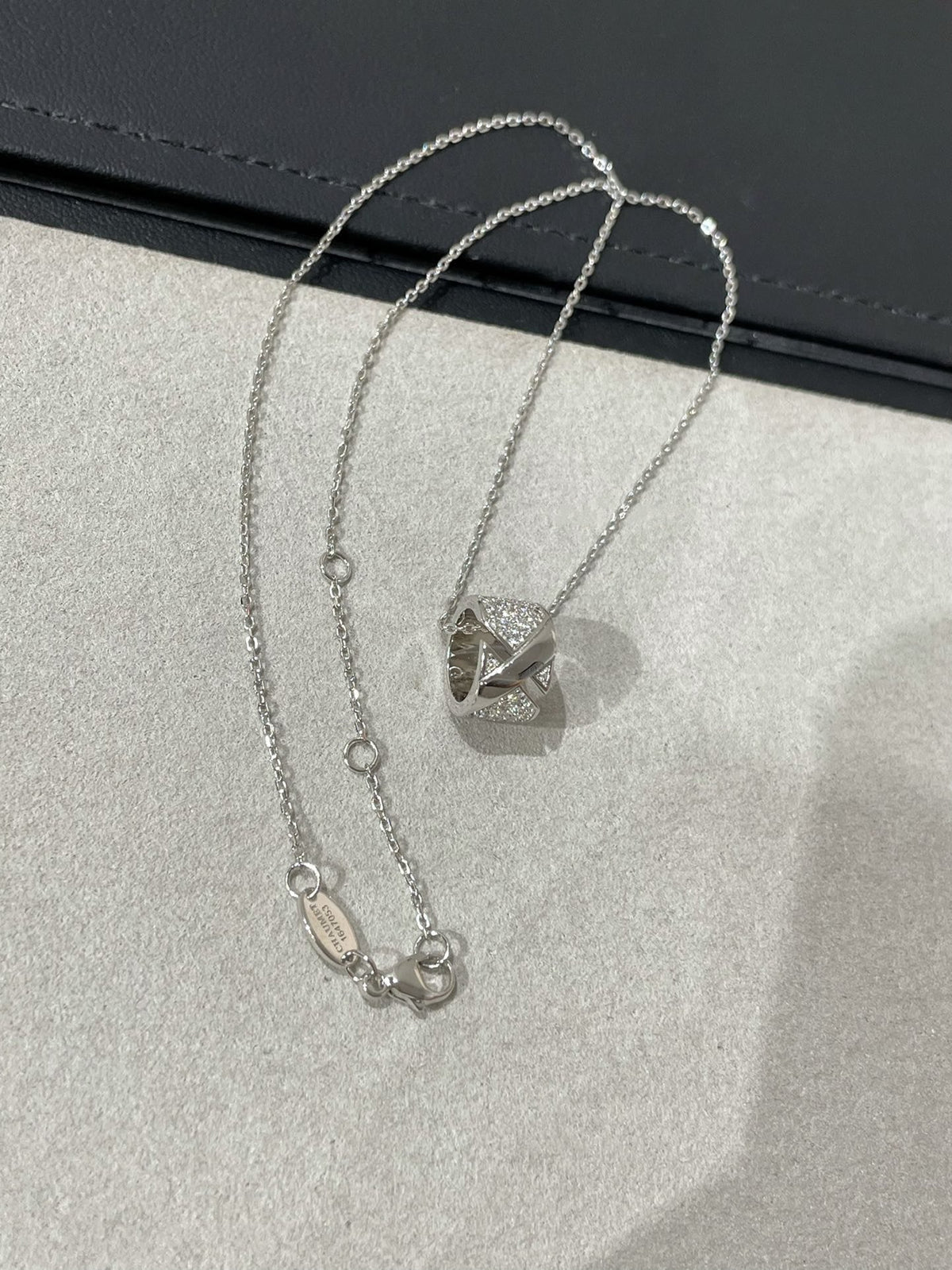 [⭐Maelin]LIENS EVIDENCE DIAMOND PAVED NECKLACE