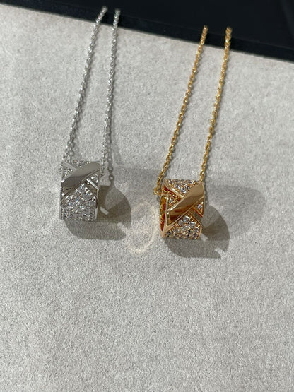[⭐Maelin]LIENS EVIDENCE DIAMOND PAVED NECKLACE