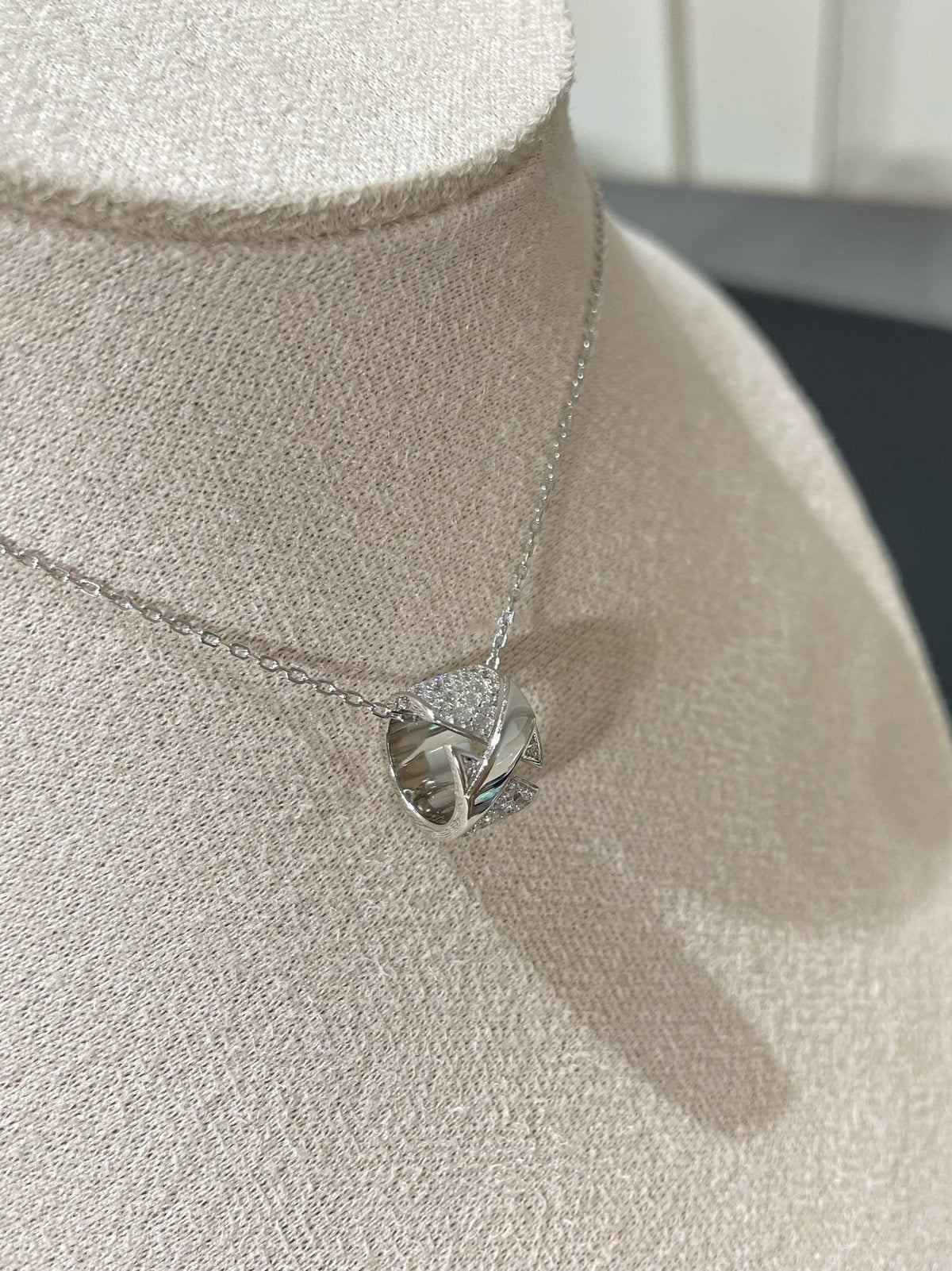 [⭐Maelin]LIENS EVIDENCE DIAMOND PAVED NECKLACE