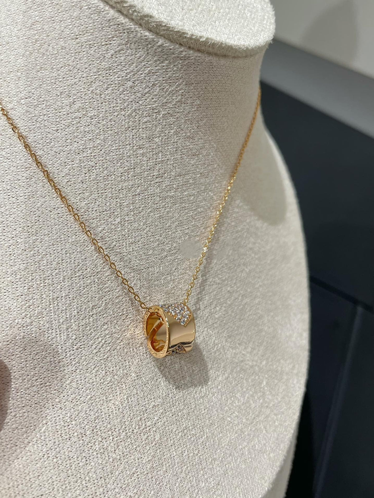 [⭐Maelin]LIENS EVIDENCE DIAMOND PAVED NECKLACE