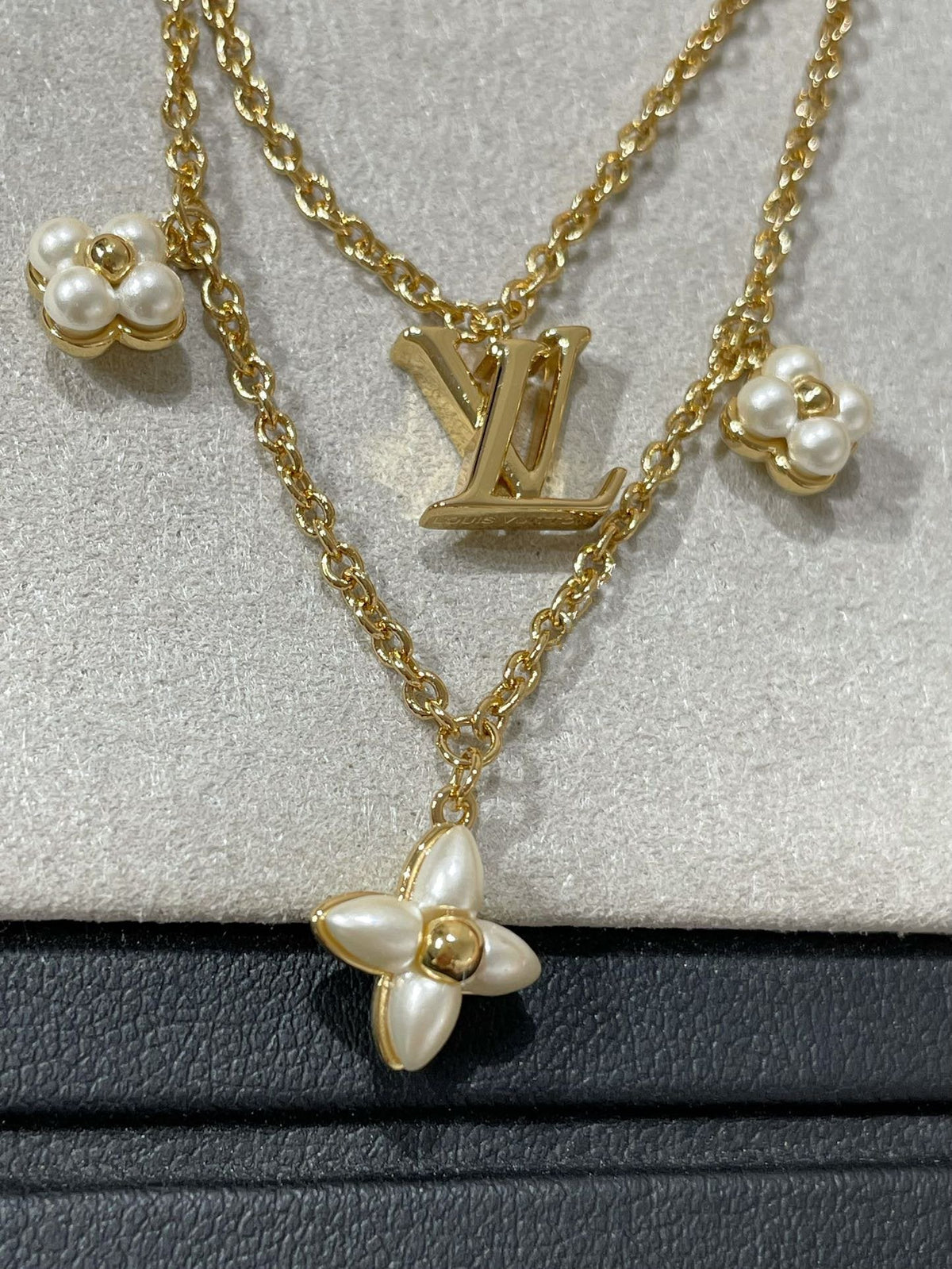[⭐Maelin]FLOWERGRAM GOLD MOP DOUBLE ROW NECKLACE