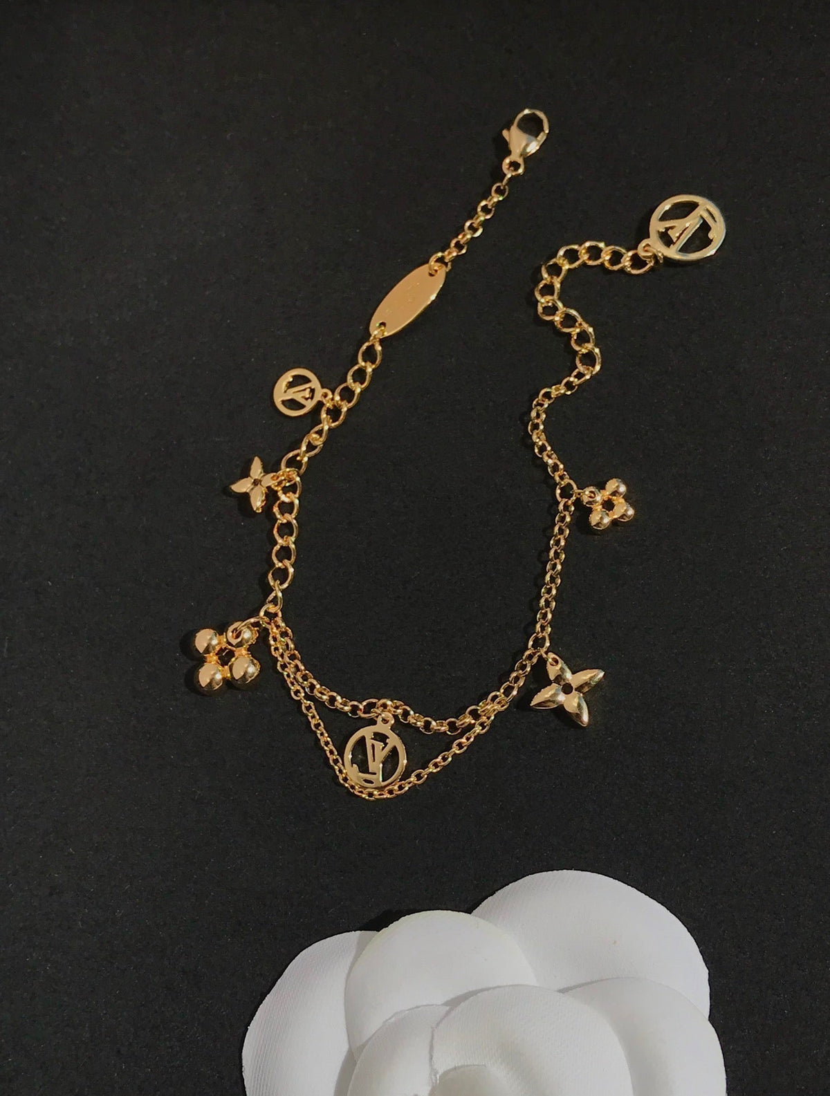 [⭐Maelin]BLOOMING PINK GOLD MOP BRACELET