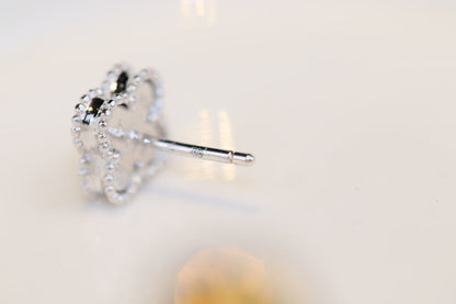 [⭐Maelin]CLOVER MINI TURQUOISE SILVER STUD EARRINGS