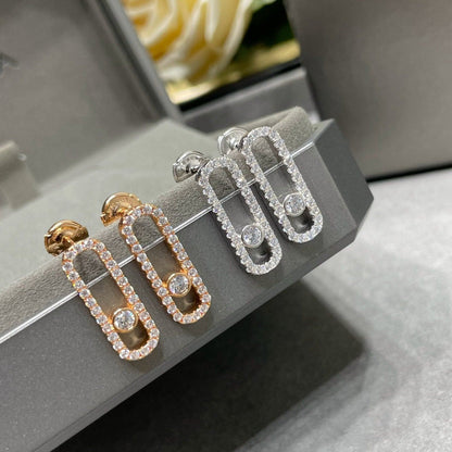 [⭐Maelin]MOVE UNO STUD DIAMOND PAVED EARRINGS