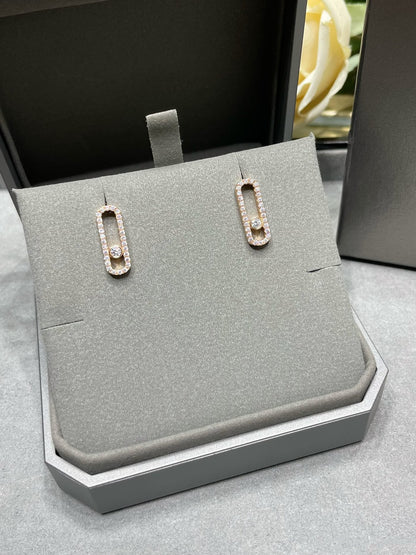 [⭐Maelin]MOVE UNO STUD DIAMOND PAVED EARRINGS