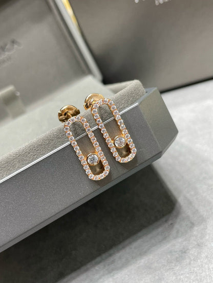 [⭐Maelin]MOVE UNO STUD DIAMOND PAVED EARRINGS