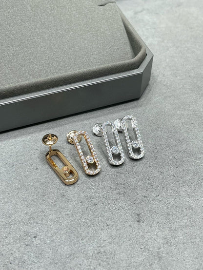 [⭐Maelin]MOVE UNO STUD DIAMOND PAVED EARRINGS