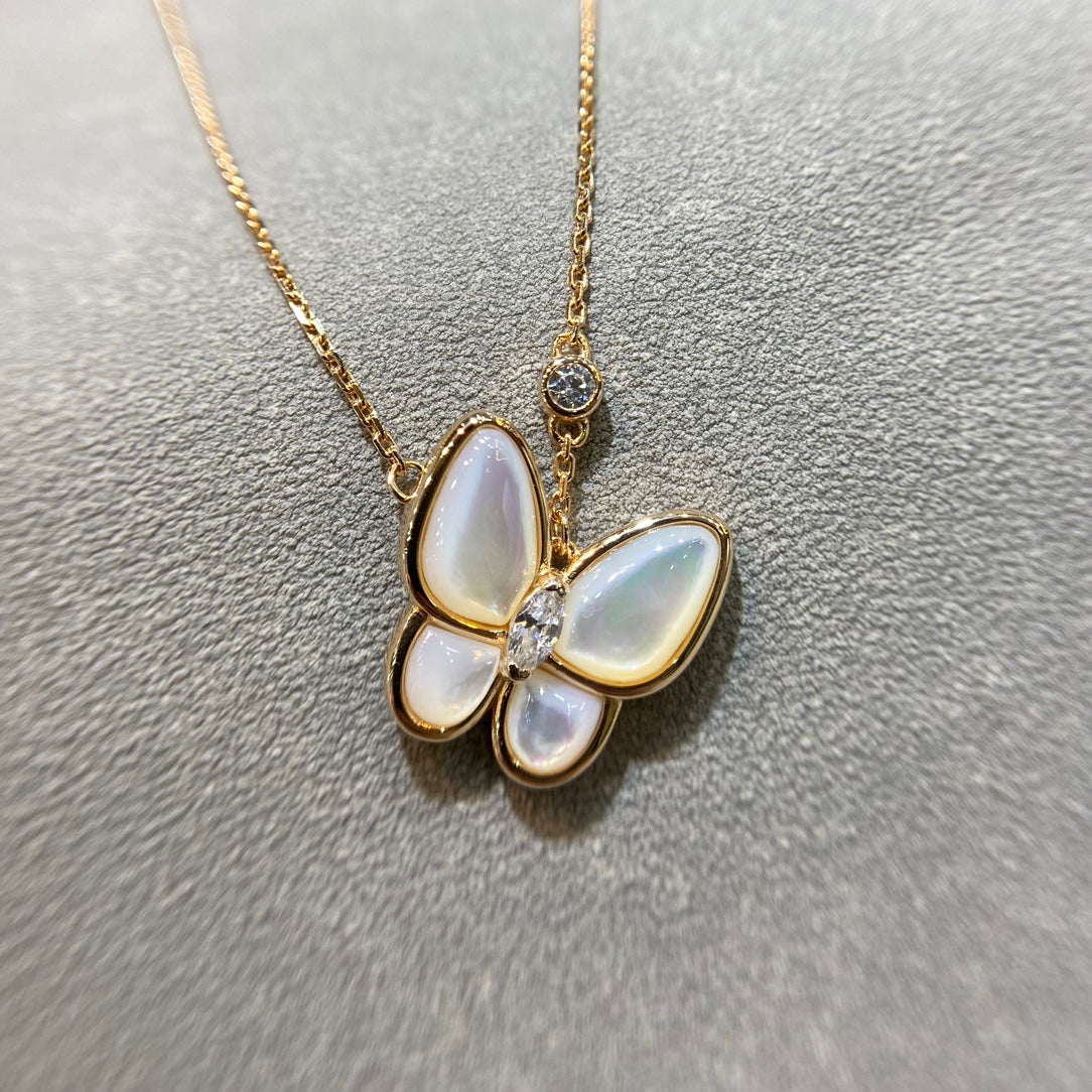 [⭐Maelin]BUTTERFLY MOP DIAMOND NECKLACE