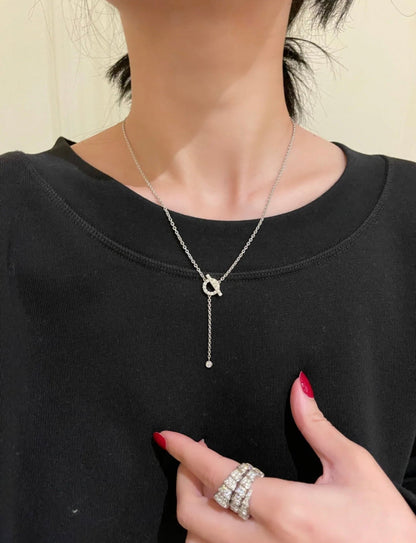 [⭐Maelin]FINESSE SILVER DIAMOND NECKLACE