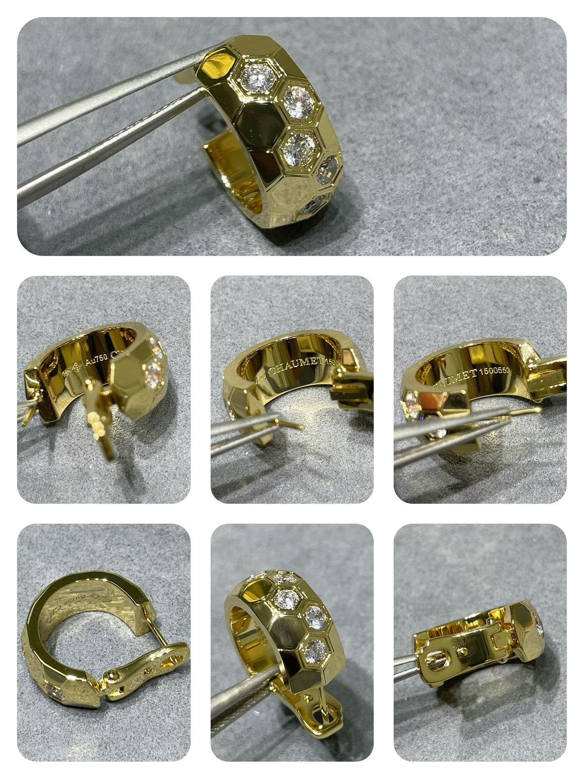 [⭐Maelin]BEE LOVE DIAMOND HOOP EARRINGS